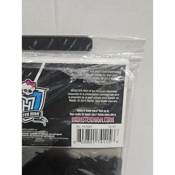 MONSTER HIGH FANGTASTIC HOODIE ZIP VEST BLACK COSTUME With GLOVES CHILD M 8-10 - Picture 6 of 9